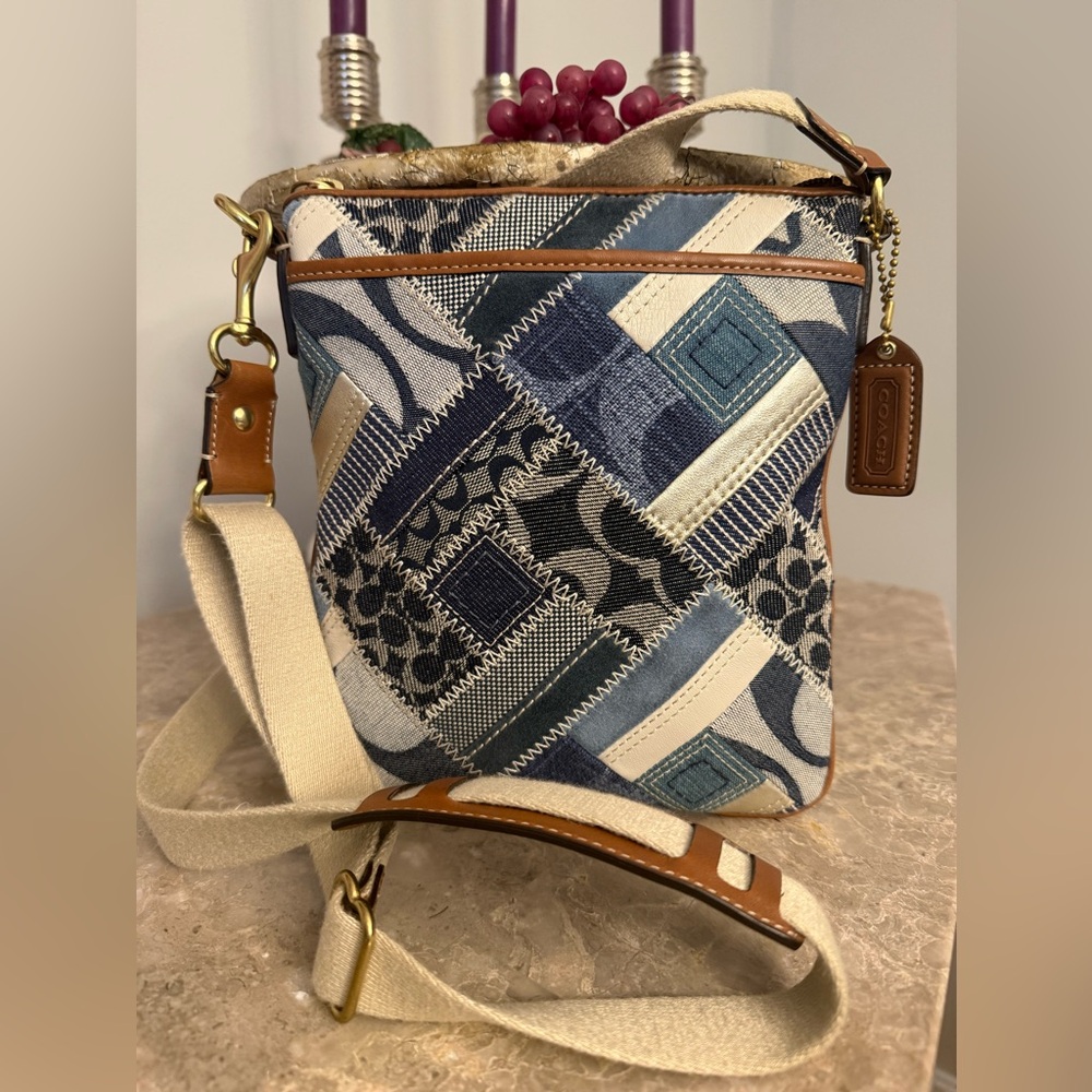 Coach Signature Denim Patchwork Crossbody. 2008